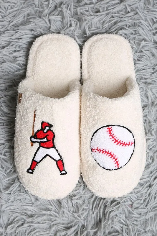 Baseball or Soccer Soft Home Indoor Floor Slippers