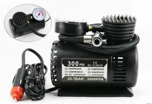 Car Air Compressor fast air inflation for Tyers, toys, sporting, goods etc.