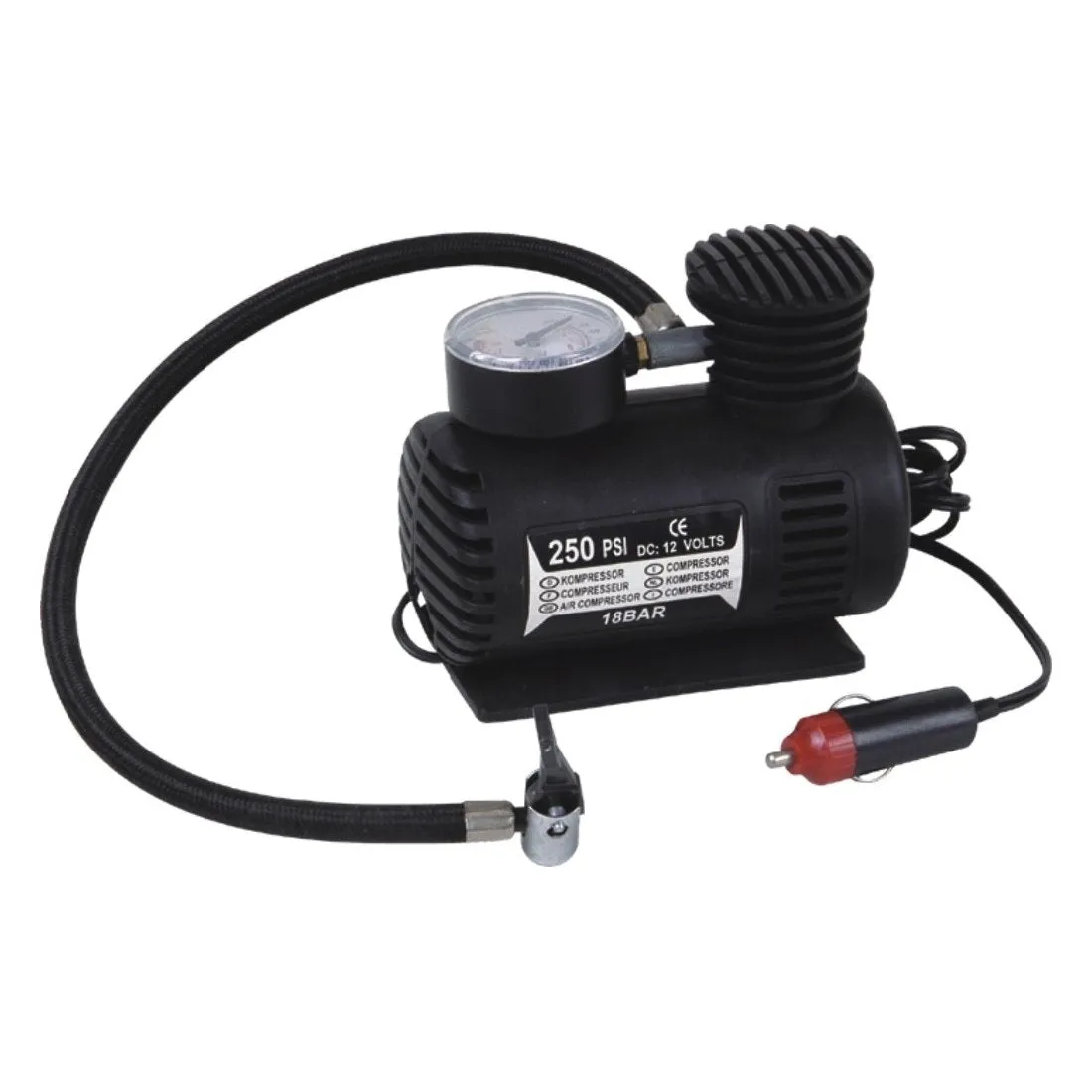 Car Air Compressor fast air inflation for Tyers, toys, sporting, goods etc.