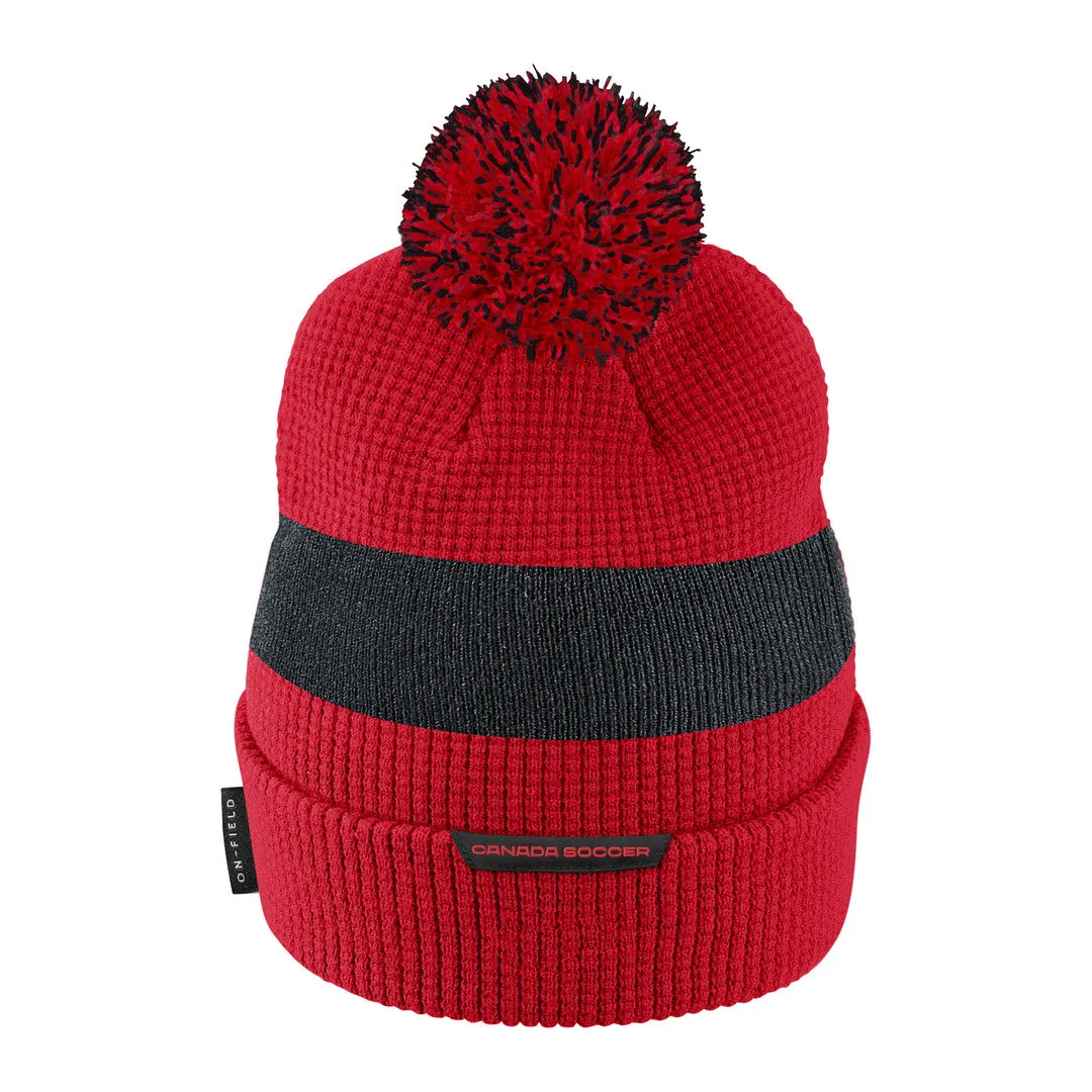 Nike Men's Soccer Team Canada Cuffed Pom Toque Red