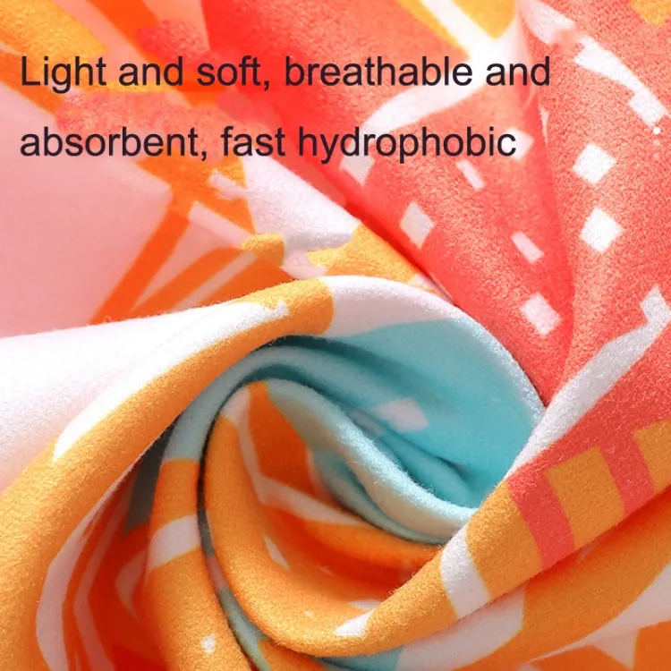 SY004 Resort Seaside Portable Diving Printed Microfiber Beach Towel(Sunset)